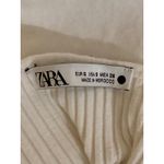 ZARA Women's White Sleeveless Ribbed Square Neck Midi A-Line Tank Dress Size S Photo 3