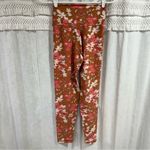 Aerie OFFLINE Brown Pink Floral Crossover 7/8 Leggings Photo 3