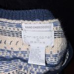 Christopher & Banks  Navy and Cream Heart Pattern Cardigan Photo 4