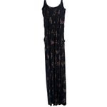 Kaileigh Women's Size Small Adalia Knit Black Floral Wide Leg Jumpsuit Photo 4