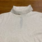 Lane Bryant  Turtleneck Top Womens Size 26 Cream Short‎ Sleeve Knit Keyhole Back Photo 1