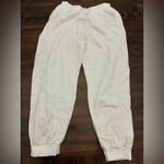 Nike  Swetpants Joggers Women’s Medium White Shiny Leather Detailing Photo 0
