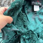 Vintage David Rose Lace Floral Skirt Set Emerald Green 16W Photo 5