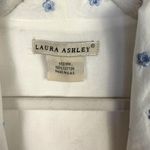 Laura Ashley  Nightgown Robe Set Womens M/L White Cotton Floral Embroidered VTG Photo 4