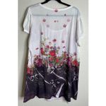 Casual Freedom Womens 2X Colorful Floral Top Shirt Sheer Fairy Boho Cottage Size XXL Photo 1