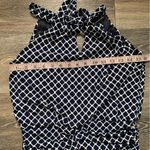 Valerie Bertinelli  Navy & White Geometric Mini Dress 6 Photo 5