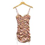 For Love & Lemons Gardenia Corset Satin Floral Ruched Mini Dress size Small Pink Photo 1