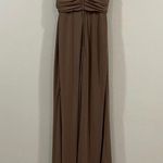 La Femme 26519 Ruched Jersey Column Gown Cocoa 2 Photo 6