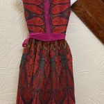 Anna Sui Anthropologie Silk Venetian "Uffizi Wrap Dress" size 2 Photo 3