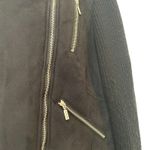 Lane Bryant Black Fleece Line Full Zip Mock Neck Suede Moto Jacket Size 18/20 Photo 3