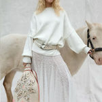 Free People  easy street tunic knit in painted white Photo 0