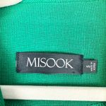 Misook  Lilly Textured Jacket Cardigan Open Front Size Small Kelly Green Photo 4