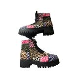 Current Mood dolls kill leopard patchwork platform boots size 7 Photo 2