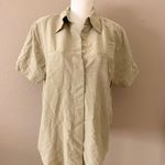 Christopher & Banks Vintage Christoph & Banks Sage Green Button Down Top Photo 3