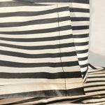 NEW Maison 9 Paris women's XS striped stretchy pleather elastic waist pants NWD Black Photo 7