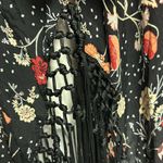 Torrid Black Floral Crepe Kimono with Fringe BNWT Photo 2