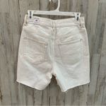 PacSun NWT  Jean White High Rise Distressed Boy Shorts Photo 4
