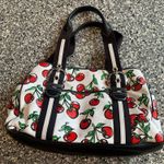 EUC Isabelle Fiore Checkered Cherry Leather Shoulder Bag Black Photo 0