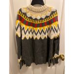 Aerie Fair Isle Pullover Sweater Nordic Cozy Soft Gray Yellow Women's Size XS Photo 4