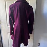 Liz Baker Liz Claiborne Burgundy Pea Coat with Gold Buttons Photo 1