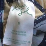 Kona Sol  Blue Striped Padded Bikini Top Sz M NWOT Photo 2