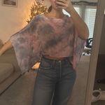 Surf Gypsy Pink And purple Tye Dye Sheer Top Photo 1