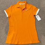 Nike  Dri-Fit Golf Tour Bright Ceramic Orange Button Down Polo Shirt Photo 0