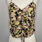 VERO MODA New Chaddie Camisole Ruched Front Tank Top Printed Multicolor Photo 2