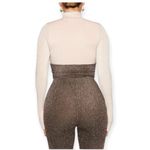 Naked Wardrobe | NWT | M | On the Glow Sparkle Colorblock Long Sleeve Crop Top Photo 1