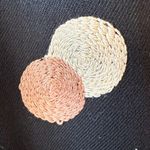 Anthropologie Ruth Embroidered Polka Dot Ribbon Pleated Hem Straight Skirt Black Women Size 10 Photo 3