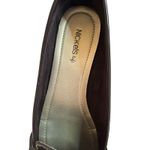 Ladies Shiny Brown Nickels Soft Flat Shoes Photo 5