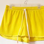 Champion  Women’s Athletic Sport Yellow Drawstring Waist Running Shorts  Sz M Photo 4