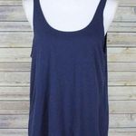 J.Crew Scoopneck Tank Top Navy Blue Low Back H3806 Photo 0