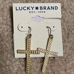 Lucky Brand  womens gold cross earrings Photo 0
