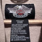 Vintage 2000s Harley Davidson Beige Short Sleeve Zip Up Top Size Medium Gray Photo 2