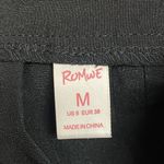 Romwe Bear Embroidery Pleated Black Mini Skirt Women's Medium Y2K Dark Academia Photo 8