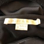 Cooper and Ella Womens Joline Top Off Shoulder Satin Black S Photo 4