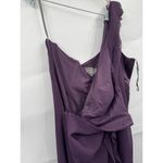 Vera Wang White  Maxi Gown Dress Women 20 Purple Ruffle Formal‎ Wedding Guest Photo 13