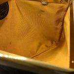 Vintage Etra Black and Brass Chain Croc Embossed Leather Purse Photo 11