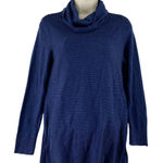 Adrienne Vittadini  Turtleneck Sweater Womens Small Blue‎ Ribbed Lightweight Photo 0