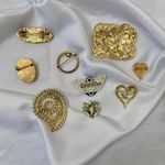 Lot of Gold Toned Vintage Gothic Whimsygoth Regency Pins & Brooches Photo 4