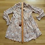 House of Harlow 1960 Floral Boho Long Sleeve Mini Dress Brown White Size M Size M Photo 4