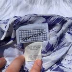 New Raves Vintage Size 3/4 Blue Floral Maxi Long Dress Periwinkle Flowy Chic Photo 8