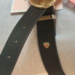 Juicy Couture Black Belt with Gold Heart Charm Photo 5