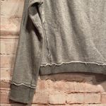 Free People  Crop sweatshirt M grey crochet raw hem Photo 2