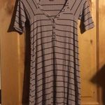 Billabong Hide Away Stone Gray Black Stripe Dress $49.95 EUC XS Style# JD01SBHI Photo 6