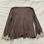 Rosa Cherie Brown cream lace top button Photo 7