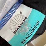 Sea & Sand Blue Paint Asymmetrical Wrap Swimdress White Size 20W Photo 7