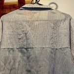 POL  Striped Gray and White Women’s  Shirt. Size M Photo 3