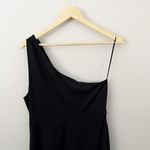 Birdy Grey | NWT Black "Kira" One Shoulder Maxi Dress Crepe Black | Size Large Photo 7